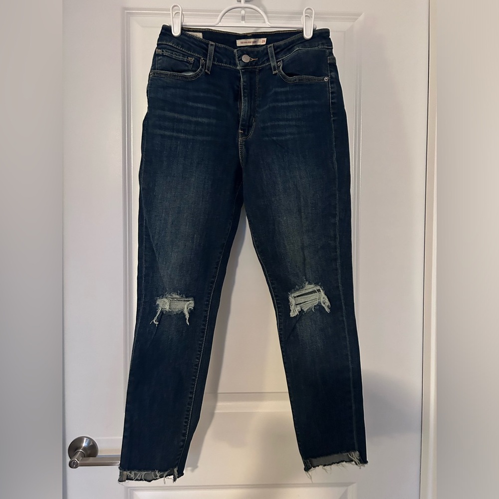 LEVIS • 721 High Rise Skinny Jeans • Blue • 29 - Picture 1 of 8